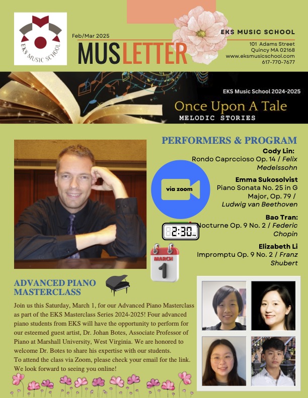Cover of the February/March 2025 EKS MUSLetter