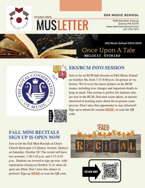 Cover of the October 2024 EKS MUSLetter